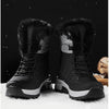 MEN WATERPROOF  FAUX FUR INSULATED WARM LINED NON SLIP HIKING BOOTS 09684620YL