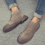 MEN'S STYLISH LACE-UP FLAT MARTIN BOOTS 25622074S