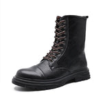 MEN'S CASUAL PATCHWORK ZIP-UP MOTORCYCLE BOOTS 32732082S