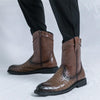 MEN'S RETRO SIDE ZIPPER COWBOY BOOTS 54527752YL