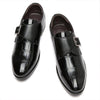 MEN'S RETRO SQUARE EMBOSSED BUCKLE MONK SHOES 26009159S