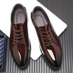 MEN'S CASUAL BUSINESS GLOSSY DRESS SHOES 51704045S