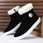 MEN'S FASHION PLUSH SIDE ZIPPER ANKLE SNOW BOOTS 03174802S