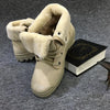 MEN'S CASUAL HIGH TOP PLUSH CANVAS COTTON BOOTS 32375295S