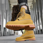 MEN'S FASHION CASUAL YELLOW LACE UP BOOTS 20871441S