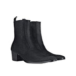 MEN'S FASHIONABLE BLACK POINTED SHORT BOOTS 03473918YL