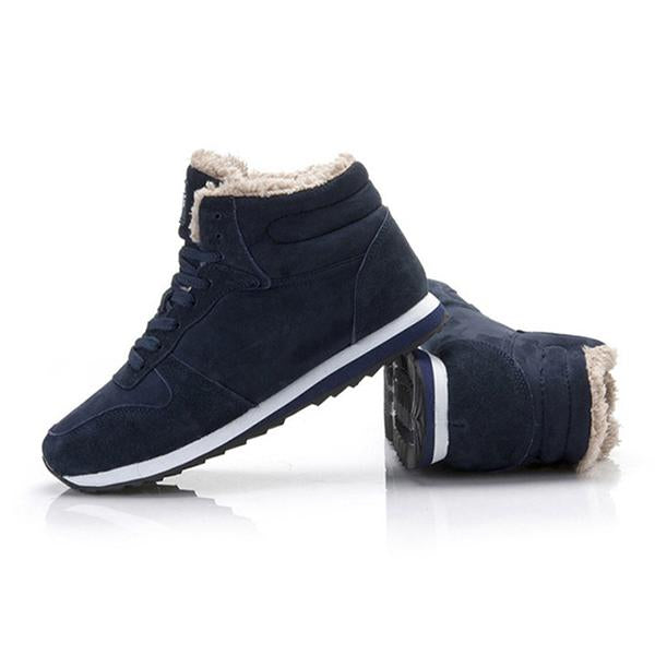 MEN'S LACE-UP PLUSH EVERYDAY WARM SNOW BOOTS 39993935S