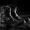 MEN'S RETRO BUCKLE LEATHER BOOTS 58372334YL