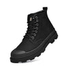 MEN'S RETRO BLACK CASUAL LACE-UP WORK ANKLE BOOTS 55601960S