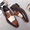 MEN'S CONTRASTING LACE-UP WEDDING SHOES 34793288S