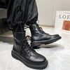 MEN'S BLACK LACE UP BIKER BOOTS 33959955YL