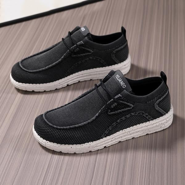 MEN'S LACE-UP COMFORTABLE MESH CASUAL SHOES 62397037S