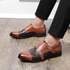 MEN'S BUSINESS POINTED BUCKLE MONK SHOES 33918007S