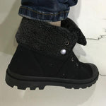 MEN'S CASUAL HIGH TOP PLUSH CANVAS COTTON BOOTS 32375295S