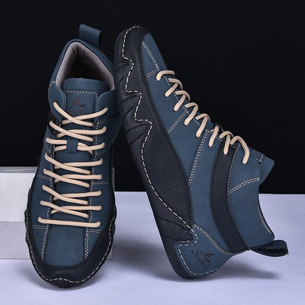 MEN'S CASUAL CONTRAST COLOR LACE-UP SNEAKERS 00305851S