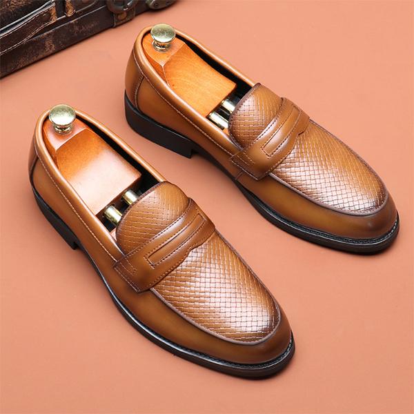 MEN'S ROUND HEADED RETRO CASUAL LEATHER SHOES 24293236YL