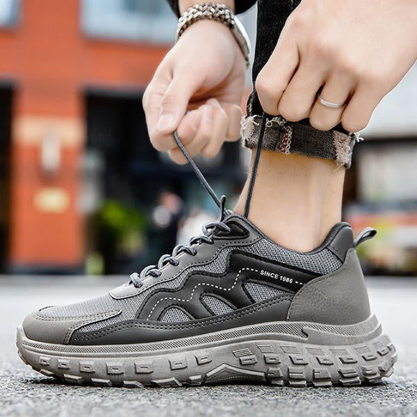 MEN'S STYLISH LACE-UP CASUAL RUNNING SHOES 93152537S