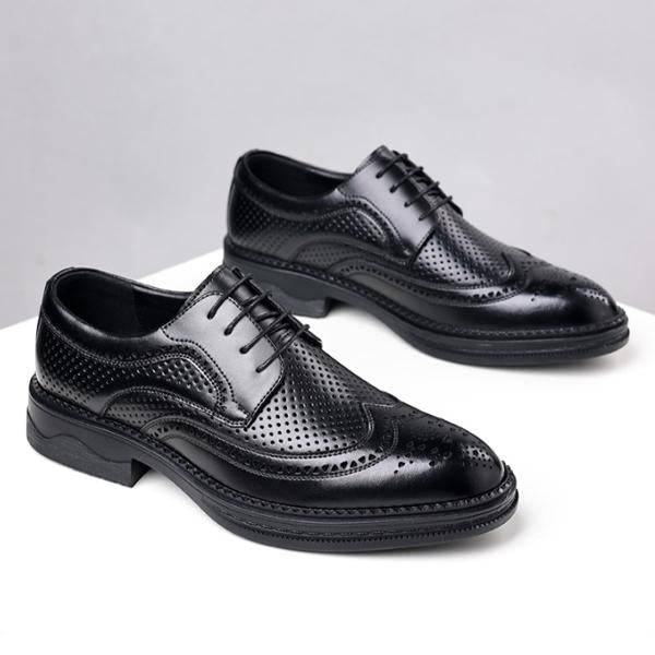 MEN'S BROGUE BREATHABLE HOLLOW DRESS SHOES 22040362S