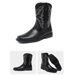 MEN'S RETRO EMBROIDERED WESTERN BOOTS 40379546YL