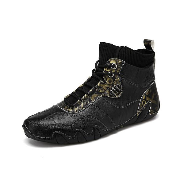 MEN'S RETRO HIGH TOP LACE UP BOOTS 90016859YL