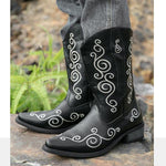 MEN'S CHUNKY HEEL MID-CALF COWBOY BOOTS 15977415YL