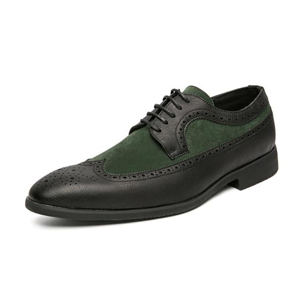 MEN'S CONTRAST BUSINESS BROGUE DERBY SHOES 86830772S