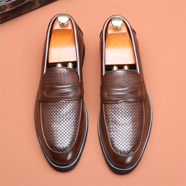 MEN'S ROUND HEADED RETRO CASUAL LEATHER SHOES 24293236YL