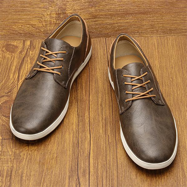 MEN'S BUSINESS STITCHING CASUAL LACE-UP SNEAKERS 32105088S