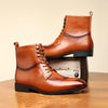 MEN'S BUSINESS FASHION SQUARE TOE MARTIN BOOTS 13333467S