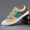 MEN'S CASUAL CONTRAST COLOR SLIP-ON CANVAS SHOES 76427249S