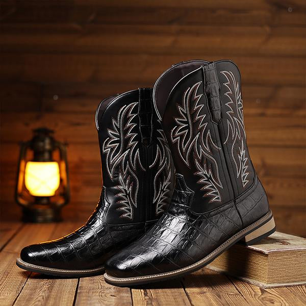 MEN'S VINTAGE STONE EMBROIDERED COWBOY BOOTS 51924600S