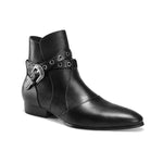 MEN'S STYLISH BUCKLED POINTED TOE CHELSEA BOOTS 39674001S