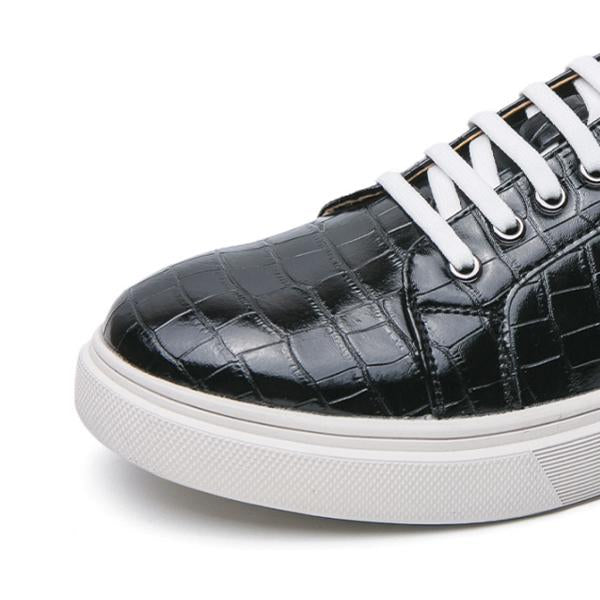 MEN'S STONE PATTERN LACE-UP CASUAL SNEAKERS 29660281S