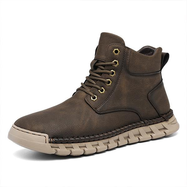 MEN'S CASUAL HIGH TOP HAND-SEWN LACE-UP BOOTS 50140092S