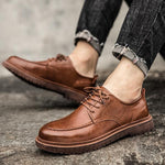 MEN'S RETRO LACE-UP WORK STYLE LEATHER SHOES 72208206S