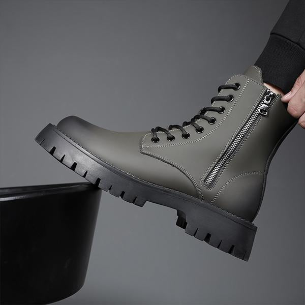 MEN'S STYLISH SIDE ZIPPER WORK MOTORCYCLE BOOTS 56593454S