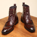 MEN'S BUSINESS FASHION SQUARE TOE MARTIN BOOTS 13333467S