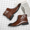 MEN'S RETRO BUCKLE DESIGN CHELSEA BOOTS 81306353YL