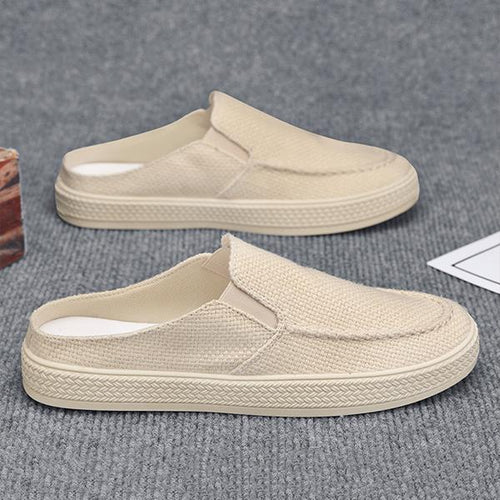 MEN'S CASUAL SLIP-ON CANVAS HALF SLIPPERS 35107813S