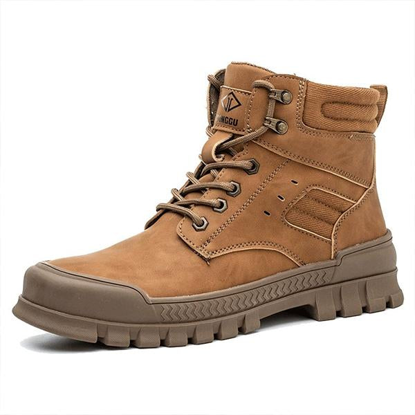 MEN'S STEEL TOE WEAR-RESISTANT HIGH TOP SAFETY BOOTS 49684342S