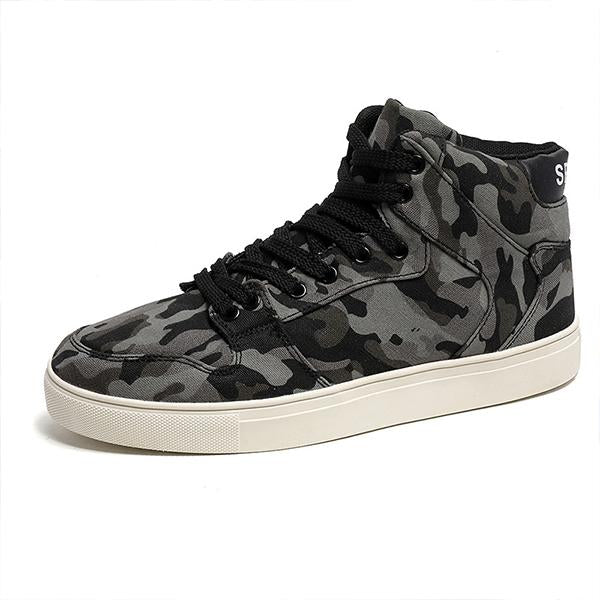 MEN'S CASUAL CAMOUFLAGE CANVAS HIGH-TOP SNEAKERS 81158803S