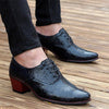 MEN'S BUSINESS POINTED-TOE HIGH-HEELED DRESS SHOES 85558050S