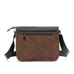 MEN'S MATTE LEATHER MULTI-POCKET MESSENGER BAG 06591414S