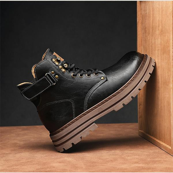 MEN'S RETRO LACE UP CASUAL BOOTS 09567829YL