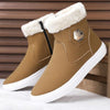 MEN'S FASHION PLUSH SIDE ZIPPER ANKLE SNOW BOOTS 03174802S