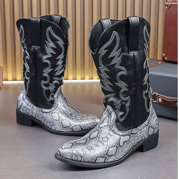 MEN'S FASHION CHRISTMAS FESTIVAL COWBOY BOOTS 12922885YL