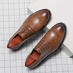 MEN'S CLASSIC LACE UP BUSINESS LEATHER SHOES 82813209YL