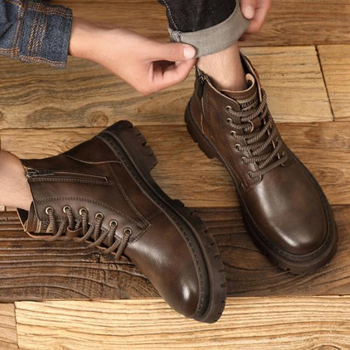 MEN'S OUTDOOR TENDON SOLE FASHION LACE-UP BOOTS 55600805S