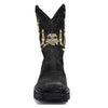 MEN'S HALLOWEEN SKULL SQUARE TOE WESTERN BOOTS 09262457S