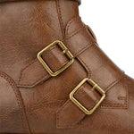 MEN'S RETRO METAL BUCKLE SIMPLE COWBOY BOOTS 66746620S